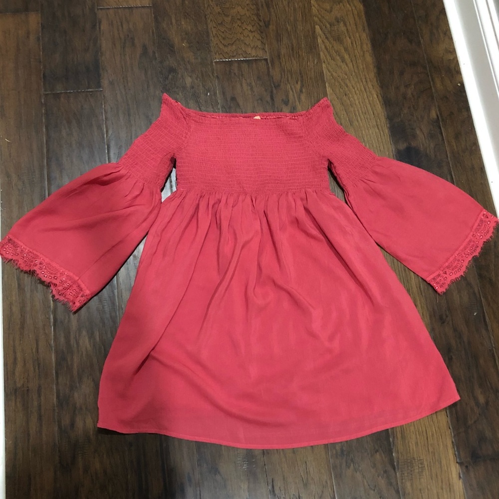 Off the shoulder rose dress